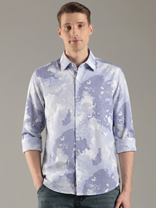 Camisa Casual de Hombre Enovate, Doble Botonadura, Manga Larga, Transpirable, 100% Algodón, Estampada, con Logotipo en la Parte Trasera del Cuello, para Primavera - Product Image 3