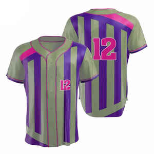 Maillot de baseball personnalisable à manches courtes et boutons, séchage rapide, sublimation, vêtements de sport, entraînement de softball, maillots d'entraînement personnalisés - Product Image 6