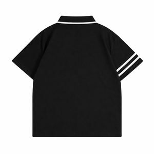 Chemise décontractée pour homme en jersey de coton biologique personnalisé, 220 GSM, manches courtes, respirante, anti-boulochage, col à revers, ODM - Product Image 4