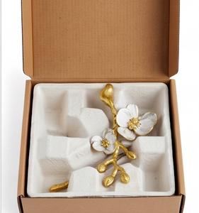 Modern Gold Cherry Blossom Design Metal Napkin <b>Holder</b> Premium <b>Tissue</b> Organizer Stand For Stylish Dining Table <b>Kitchen</b> And Party - Product Image 6