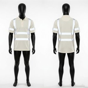 Camisa de Trabajo para Hombre, Premium, 180 Gramos, Tela de Lona Negra, Cinta Reflectante de Seguridad, Transpirable, Informal, con Logotipo Personalizado, Bolsillo, Ropa de Trabajo - Product Image 2