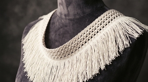 Ribete de encaje de macramé de algodón hecho a mano para cortinas, decoración del hogar y textiles decorativos - Product Image 3