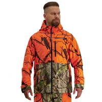 Combinaison de chasse robuste, respirante et imperméable, imprimée motif arbre orange, pour la chasse au cerf (veste et pantalon)