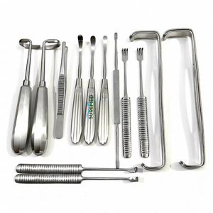 Ensemble d'instruments chirurgicaux pour la récolte des côtes, 13 pièces, en acier inoxydable, kit d'outils de chirurgie plastique - Product Image 1