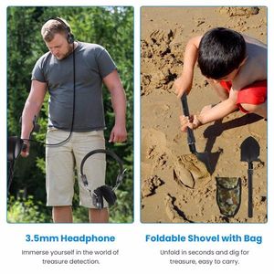 Detector de Metales Profesional, Totalmente Metálico, para Adultos y Principiantes, Bobina Impermeable de 10.04 Pulgadas, Pantalla LCD, Detector de Metales Industrial para Oro - Product Image 5