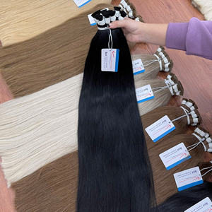 Cabello Virgen Vietnamita Listo para Enviar, Producto Superior, Extensiones de Cabello de 20-80 cm, Súper Gruesas, Puntas Completas, Rubias # 613, Marrón - Product Image 4