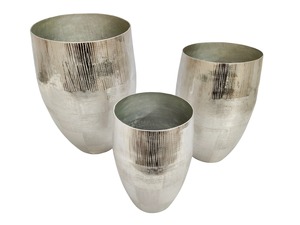 Hammered Aluminum Metal <b>Vase</b> Handmade Flower Vessel Tabletop Floor Standing Decor for Home Wedding - Product Image 6