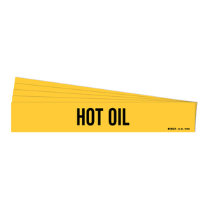 Marqueur de tuyau flexible auto-adhésif Brady HOT OIL pour la signalisation des conduites industrielles à haute température - Product Image 3