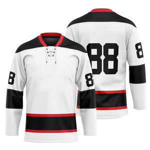 Camiseta de Hockey sobre Hielo Personalizada para Hombre, Azul, Verde y Blanco, Cuello Redondo, Manga Larga, Sublimación Impresa, Malla Transpirable en la Parte Delantera, para Invierno, Adulto - Product Image 2
