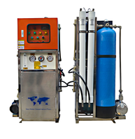 Système d'osmose inverse Portable en acier inoxydable 200L pour le dessalement de l'eau de mer moteur PLC de pompe de Machine SWRO hautement salée 220V