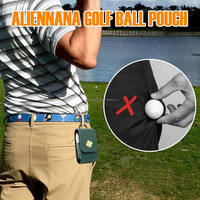 Sac de balle de golf pratique portable avec crochet Clip PU et pochette de rangement en cuir et support de taille pour balles de sport et t-shirts