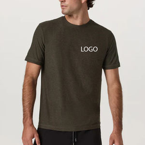 T-shirt de sport pour homme, coupe ample, couleur unie, col rond, style décontracté, pour les acheteurs en gros, service OEM, design personnalisé, prix abordable. - Product Image 1