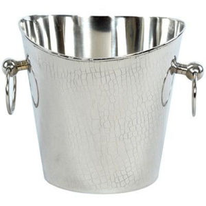 Cubos de hielo de acero inoxidable al por mayor para uso en bares, cubos enfriadores de vino y champán con acabado martillado y asas de anillo al mejor precio - Product Image 1