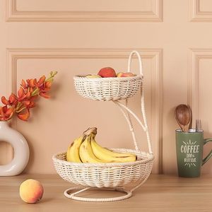 Tradebyd Cestas de ratán decorativas Organizador rústico hecho a mano para la vida moderna - Product Image 1