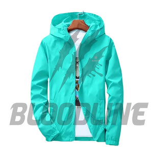 BLOODLINE Veste coupe-vent unisexe verte à manches longues, impression par sublimation, toutes saisons, vêtements d'extérieur pour adultes - Product Image 2