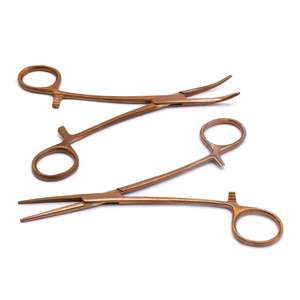 Pinzas Hemostáticas Mosquito Forceps de 3.5 Pulgadas, Rectas, Completamente Doradas, de Acero Inoxidable Resistente a la Corrosión, Instrumento Quirúrgico para Enfermeras de Dentavex - Product Image 4