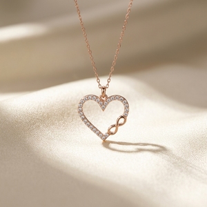 Diamants CVD cultivés en laboratoire, pendentif tendance en or 10k, 18k, 14k, charme en forme de cœur, bijoux pour mariages - Product Image 1