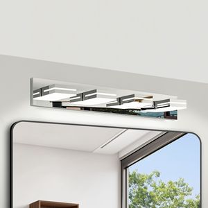 Lampada da Parete LED Moderna Cromata a 4 Luci, Design Minimalista Elegante, Efficiente dal Punto di Vista Energetico, per Specchio da Bagno, Facile da Installare - Product Image 3