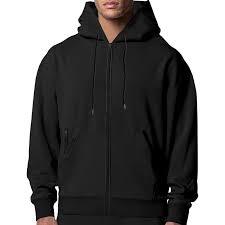 Heavy Cotton Streetwear Zippup Boxy Fit <b>Mens</b> Hoodies Blank <b>Pullover</b> Custom Branding High Quality Plain Hooded Tops - Product Image 3