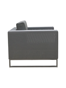 Sofá Moderno de Una Plaza con Brazos Cuadrados, Respaldo Ajustado, Tapizado en Tela, Relleno de Espuma, Patas de Metal, Reclinable, Mueble para Sala de Estar - Product Image 3