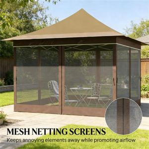 Pérgola de Tela Impermeable Beige para Jardines y Terrazas, Toldo y Gazebo - Product Image 3