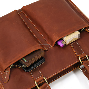 Porte-documents en cuir haut de gamme pour hommes avec compartiment pour ordinateur portable, personnalisation de la marque, fabricant OEM ODM - Product Image 4