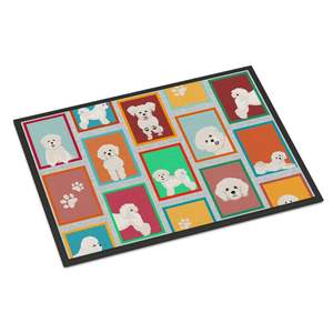 Bichon Frise <b>Doormat</b> Non-Slip <b>Washable</b> Indoor/Outdoor Entryway Rug 24H X 36W for Front Door Use - Product Image 1