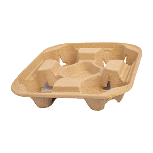 Takeaway Carrier <b>Cheap</b> Price Cup Holder Tray Coffee Vietnam <b>Paper</b> Pulp Drink Tray OEM ODM - Product Image 4