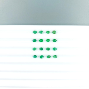 Émeraudes zambiennes naturelles, ovales calibrées 3x4mm, pierres précieuses facettées naturelles, prêtes à l'emploi pour la création de bijoux. - Product Image 1