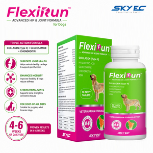 อาหารเสริมบำรุงข้อต่อสุนัข FlexiRun พร้อมกลูโคซามีน คอนดรอยติน และ MSM ชนิดเม็ด - บำรุงสะโพกและข้อต่อขั้นสูง 30 เม็ด ปราศจากธัญพืช - Product Image 3