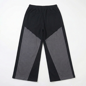 Pantalon de survêtement large noir et gris |   Jogging personnalisés imprimés sur mesure |   Pantalon cargo streetwear surdimensionné |   Fabricant OEM personnalisé - Product Image 2