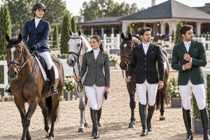 <b>Women's</b> High Quality Horse Riding <b>Jackets</b> Coats | Printed Eco-Friendly Breathable | <b>Navy</b> Blue Six Color Variations | Custom - Product Image 6
