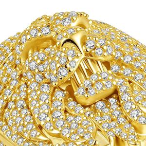 Lion Head <b>Ring</b> 925 Sterling <b>Silver</b> VVS Moissanite Diamond Iced Out Hip Hop Statement <b>Ring</b> For <b>Men</b> Luxury Jewelry - Product Image 6
