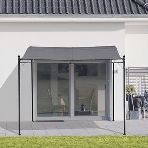 Gazebo Moderno 10x10 Grigio con Tettoia Impermeabile in Tessuto e Pali in Acciaio per Oasi nel Giardino o Patio di Hotel - Product Image 2