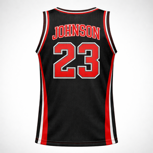 Tissu 100% polyester respirant à séchage rapide, personnalisable par sublimation et broderie, nom et numéro du joueur, grande taille, basketball professionnel. - Product Image 3