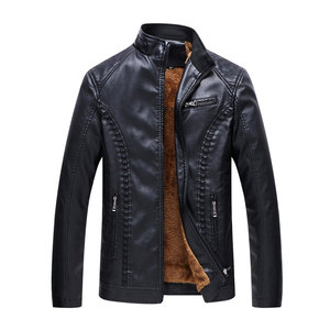 เสื้อแจ็คเก็ตหนังผู้ชายทนทาน กันลม คุณภาพสูง ขายดี ดีไซน์ยอดเยี่ยม พร้อมซิปปิด - Product Image 1
