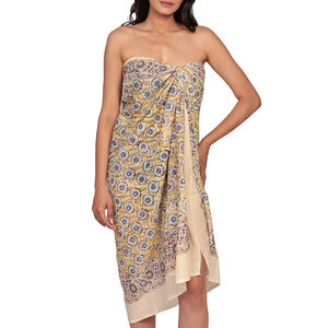 Traje de baño con pareo, conjunto de ropa de playa con estampado personalizado, traje de baño de verano para mujer, falda cruzada, cubre bikini, estilo coreano. - Product Image 3