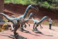 Modèle de Velociraptor animatronique pour parc d'attractions, simulation de dinosaure, à vendre