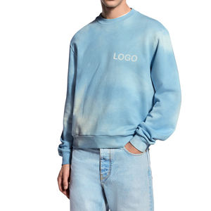 Sudadera de Felpa de Peso Medio con Estampado Tie-Dye Personalizado Premium, Multicolor, Suave, Transpirable, con Logotipo Personalizado, Unisex, Mezcla de Algodón, OEM - Product Image 1