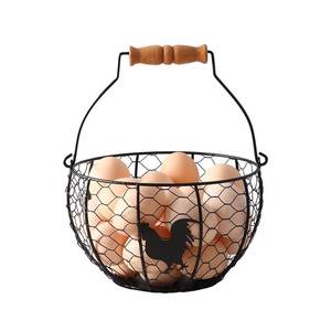 White Metal <b>Wire</b> <b>Storage</b> <b>Basket</b> With Handles Circle Shape Simple Design Multi-Purpose Neatening Bowl 8 In Diameter - Product Image 2