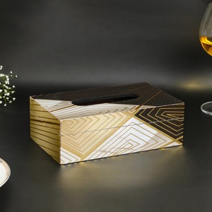Multipurpose Wooden Printed Tissue <b>Paper</b> Holder Decorative <b>Storage</b> <b>Box</b> For Kitchen Bathroom Bedroom Living Room Hotel Use - Product Image 2