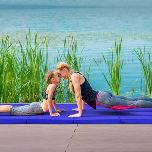 Tappetino Pieghevole a 4 Pannelli per Ginnastica, Spessore 5 cm, in Schiuma Antiscivolo con Maniglie per Trasporto, per Palestra Domestica, Yoga e Fitness - Product Image 3