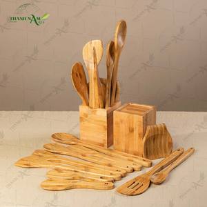 Juego de Utensilios de Cocina de Bambú, Herramientas de Cocina Hechas de Bambú Natural para Uso Doméstico y en Restaurantes - Product Image 3