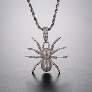 Pendentif personnalisé très demandé, entièrement serti de moissanite, motif araignée, passe le test du diamant, bijoux hip-hop - Product Image 4