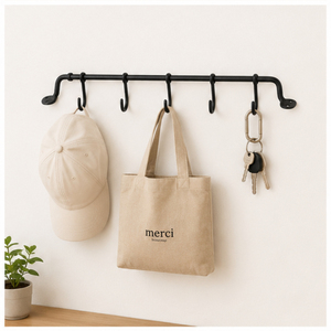Factory Direct Wall Mounted Kitchen Utensil Rail Matte <b>Black</b> Iron Pot & Pan Hanging Rack Space-Saving Organizer for Kitchens - Product Image 4
