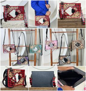 Brand New Designer Luxury Classic Manufacturer Checkered Pattern Minibag Custom Tooled Genuine Cow Leather Female Crossbody <b>Bag</b> - Product Image 3