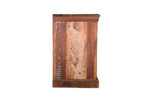 <b>Rustic</b> Wooden Nightstand With Single Drawer And Cabinet Door Handmade Antique Style Bedroom Furniture - Product Image 4
