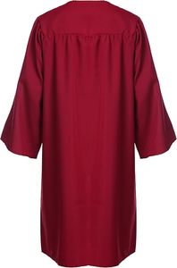 Túnica de Graduación Roja para Hombre Adulto, Tejido Liso, Uniforme Escolar, Túnica Académica para Ceremonia - Product Image 2