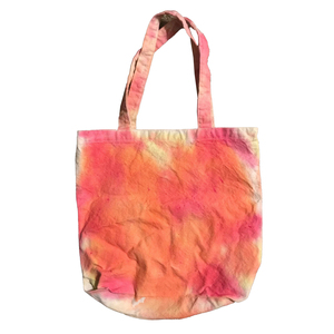 Tie Dye Canvas Tote <b>Bag</b> Front Pocket Heavy Duty Letter Pattern Shoulder Handle Large Reusable Beach Grocery Shopping - Product Image 1