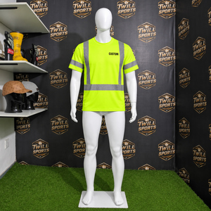 <b>High</b> Visibility <b>Shirts</b> Quick Dry Safety <b>T</b> <b>Shirts</b> with Reflective Strips and Pocket Short Sleeve Mesh Hi <b>Vis</b> Construction Work - Product Image 4